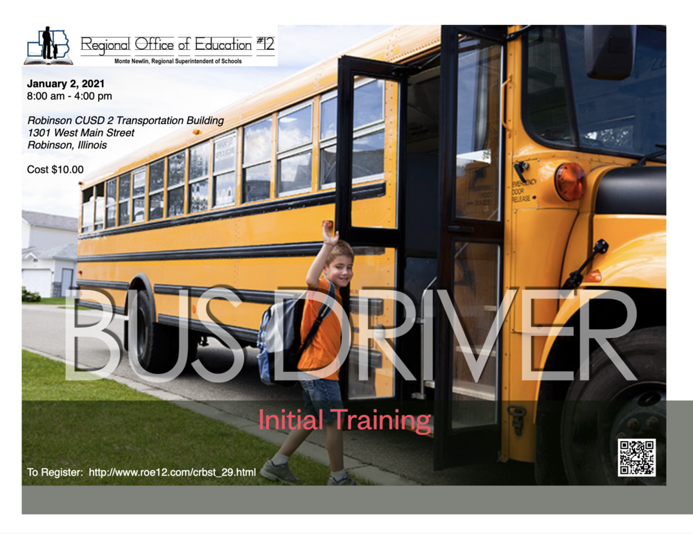 ROE #12 Bus Driver Initial Training January 2, 2021