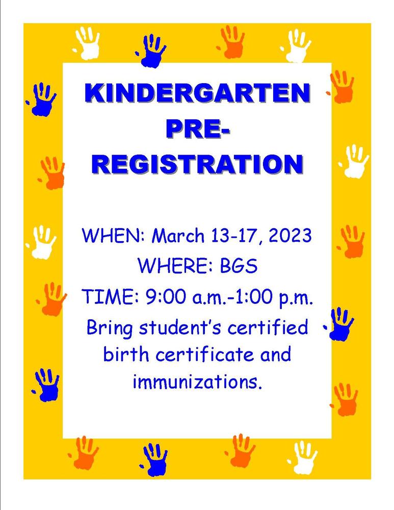 Kindergarten Pre-Registration