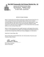 ​Tentative Amended Budget Hearing Notice
