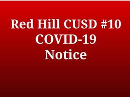 Red Hill CUSD #10 COVID-19 Notice for April 1, 2021