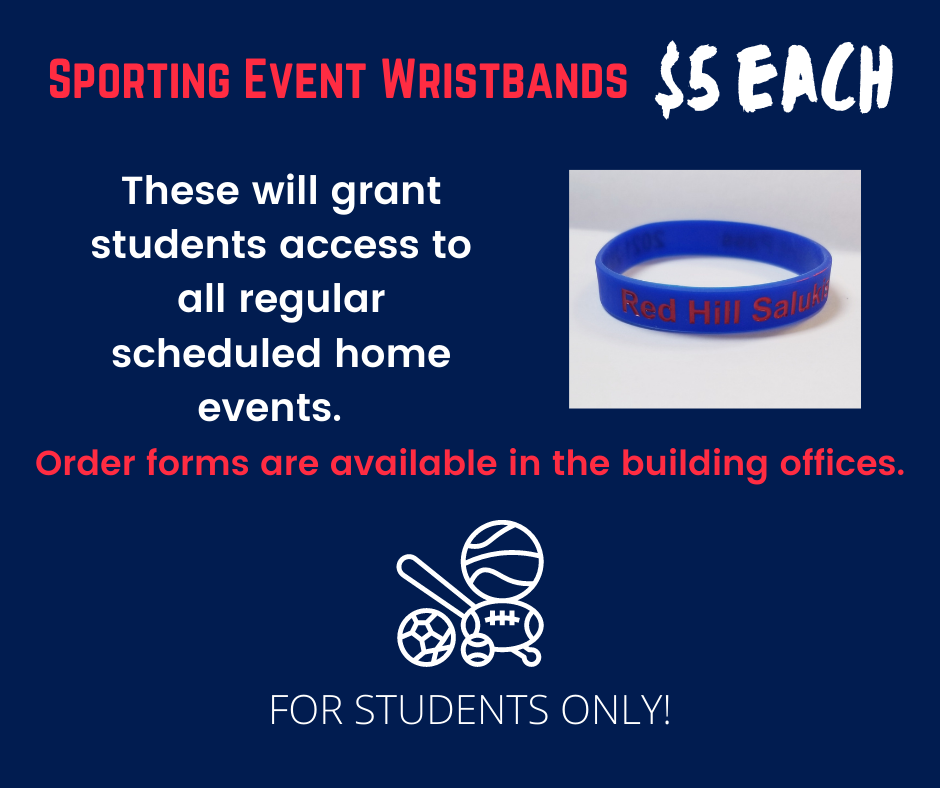Student Sporting Event Wristbands